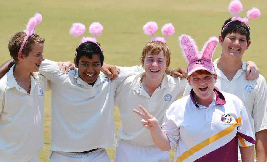 ALL IN GOOD FUN: Brothers’ Flora Cassidy is given a proper send-off at the weekend as her team mates wear pink bunny ears to bid her farewell. ALL IN GOOD FUN: Brothers’ Flora Cassidy is given a proper send-off at the weekend as her team mates wear pink bunny ears to bid her farewell.